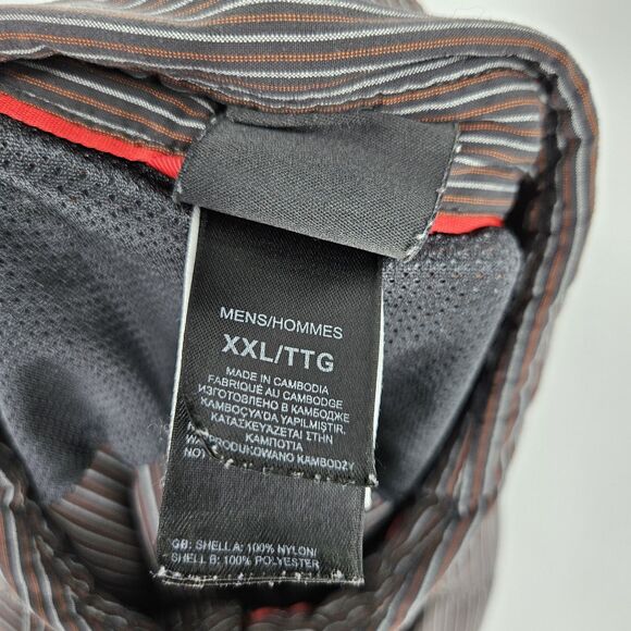 North Face Shirt Mens 2XL Striped Button Up Lightweight Nylon Hiking Outdoor - Picture 11 of 12